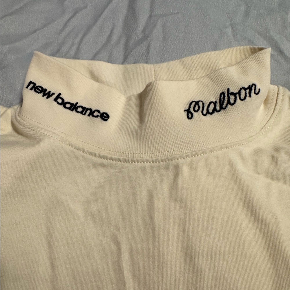 Malbon x New Balance Cream Mockneck/Turtleneck Shirt